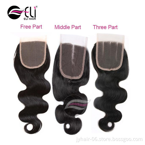 Wholesale Cheap Top Transparent U Part Bohemian Jet Black Kinky Fumi Deep Curly Wave Human Hair Lace Closure